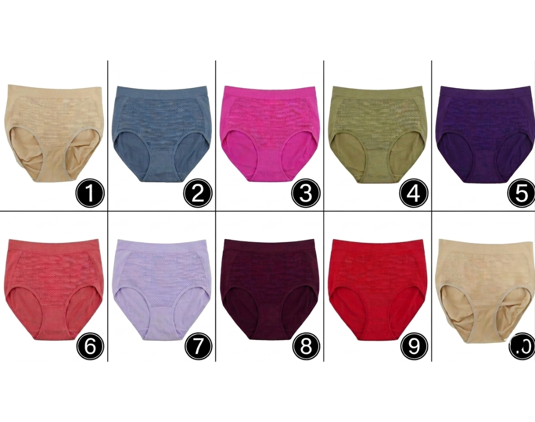 AirMesh Tummy Tucker Shaper Panty – Breathable HoneyComb Support - Pack of 3 | 10 Colors |