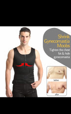 Seamless Men Body Shaper Vest Double Belt Fat burner